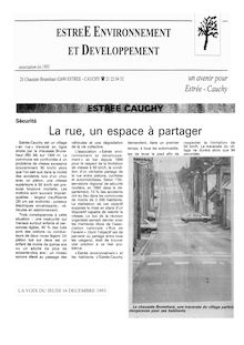 LA RUE, UN ESPACE A PARTAGER. ARTICLE VOIX DU NORD DECEMBRE 1993