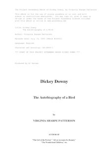 Dickey Downy - The Autobiography of a Bird