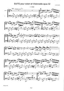 Partition , Sirtaki,  pour violon et violoncelle, Op.32, Plante, Cyril