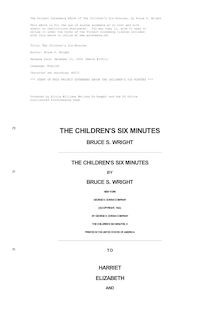 The Children s Six Minutes