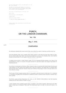 Punch, or the London Charivari, Volume 156, May 7, 1919.
