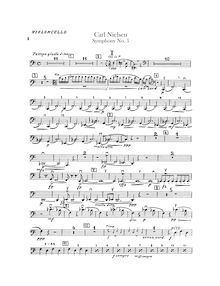 Partition violoncelles, Symphony No. 5, Op. 50, Nielsen, Carl
