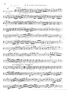 Partition viole de gambe 2 (same as violoncelle 1), corde quintette No.8, Op.24