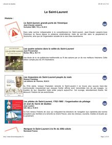 Consultez le dépliant (PDF) - Librairie du Quebec