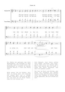 Partition Ps.84: Wie sehr lieblich und schöne sind, SWV 181, Becker Psalter, Op.5
