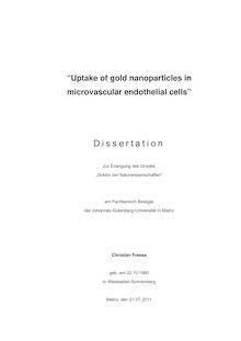 Uptake of gold nanoparticles in microvascular endothelial cells [Elektronische Ressource] / Christian Freese
