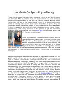 Publish and sell User Guide On Sports PhysioTherapy