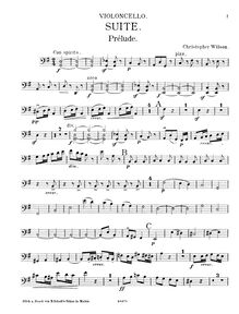 Partition violoncelles,  pour corde orchestre, G major, Wilson, Christopher