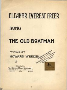 Partition , couverture couleur, chansons, Op.23, Freer, Eleanor Everest