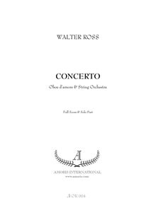Partition complète et parties, Concerto pour hautbois d’amore et corde orchestre