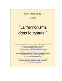 Le texte du livre au format PDF-texte - Le terrorisme dans le monde.