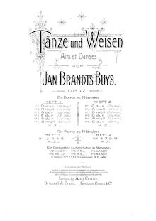 Partition Heft 1 - partition complète, Tänze und Weisen, Op.17, Brandts Buys, Jan