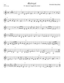 Partition ténor viole de gambe 1, aigu clef, Madrigali a 5 voci, Libro 1 par Orindio Bartolini