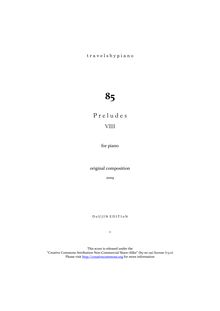 Partition complète, préludes VIII, Preludes 8th book, (all 24 keys)