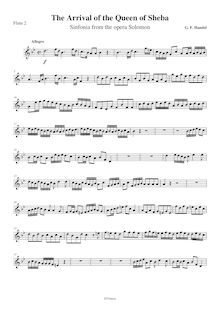 Partition flûte 2, Solomon, Handel, George Frideric