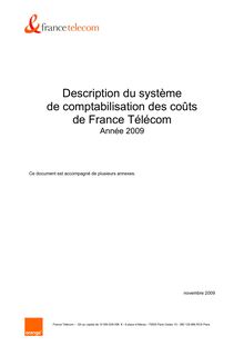 Description du système de comptabilisation des coûts de France Télécom