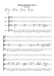Partition , Allegro, corde quatuor No.1, E minor, Chase, Alex