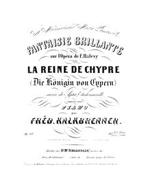 Partition No.2 Ajax Etude (monochrome - light), Fantaisie sur  La Reine de Chypre , Op.157