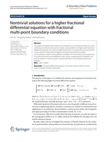 Nontrivial solutions for a higher fractional differential equation with fractional multi-point boundary conditions