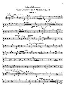 Partition cor 1, 2 (C, A, E, F), Concert für das Pianoforte mit Begleitung des Orchesters, Op. 54