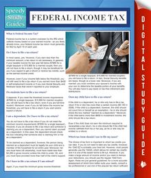 Federal Income Tax (Speedy Study Guides)