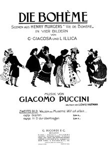 Partition complète (monochrome), La Bohème, Puccini, Giacomo