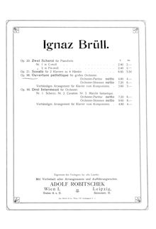 Partition complète, Ouverture pathétique, Op.98, Brüll, Ignaz