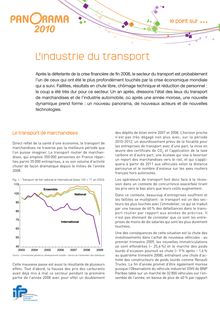 L industrie du transport (Note de synthèse Panorama 2010)