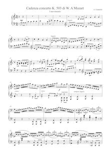Partition Cadenza pour first mouvement, Piano Concerto No.25, C major