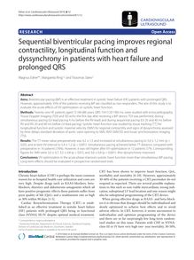 Sequential biventricular pacing improves regional contractility, longitudinal function and dyssynchrony in patients with heart failure and prolonged QRS