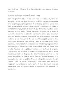 Jean Contrucci - L énigme de la Blancarde : Les nouveaux mystères de Marseille