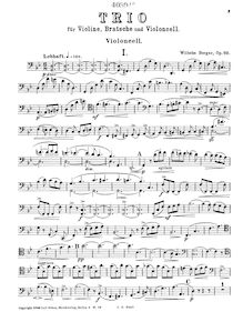 Partition violoncelle, corde Trio, Op.69, Trio, G moll, für Violine, Bratsche und Violoncell, Op. 69, komponiert von Wilhelm Berger.
