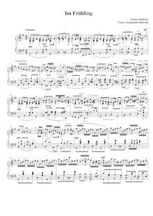 Partition de piano, Im Frühling, D.882, In Spring, Schubert, Franz