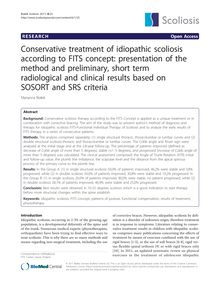Conservative treatment of idiopathic scoliosis according to FITS concept: presentation of the method and preliminary, short term radiological and clinical results based on SOSORT and SRS criteria