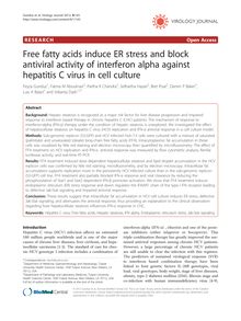 Free fatty acids induce ER stress and block antiviral activity of interferon alpha against hepatitis C virus in cell culture