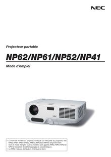 Notice Projecteur NEC  NP52