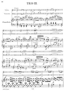 Partition de piano, 3 Piano Trios, Hob.XV:27-29, Trois Sonatas pour Piano avec accompagnment de Violon et Violoncelle, No.87 par Joseph Haydn