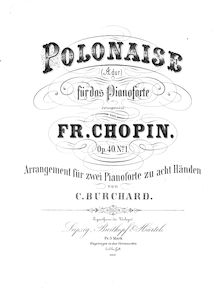 Partition Piano 1, Polonaises, Chopin, Frédéric