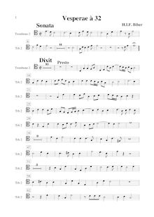 Partition Trombone 2, Vesperæ à 32, Dixit Dominus & Magnificat