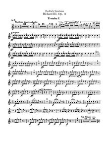 Partition trompette 1, 2 (C, A), Richard III, Smetana, Bedřich