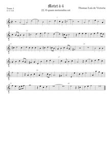 Partition ténor viole de gambe 1, octave aigu clef, O quam metuendus est