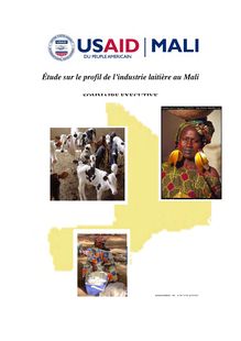 Étude sur le profil de l industrie laitière au Mali