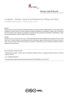 Le figuier : histoire, rituel et symbolisme en Afrique du Nord - article ; n°2 ; vol.28, pg 103-120