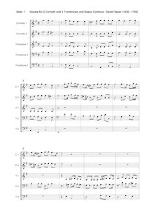 Partition complète, Sonata en D minor, D minor, Speer, Georg Daniel