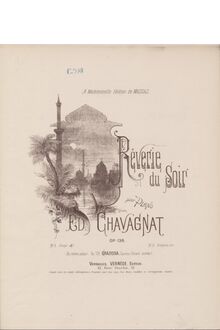 Partition complète, Rêverie du soir, Op.136, D♭ major, Chavagnat, Edouard