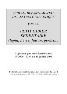 Petit Gibier sédentaire - PETIT GIBIER SEDENTAIRE (lapin, lièvre ...