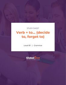 Verb + to… (decide to, forget to)