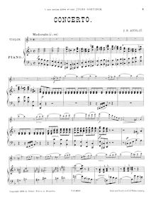 Partition de piano et partition de violon, violon Concerto en D Minor