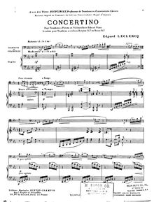 Partition de piano, Concertino No.1, C minor, Leclercq, Edgard