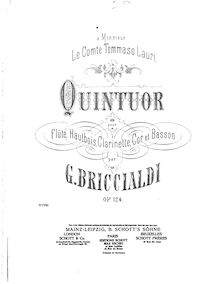 Partition flûte, vent quintette No.1, Op.124, Briccialdi, Giulio